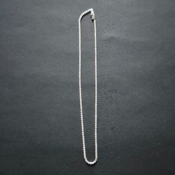 Prong-Set Tennis Necklace in Silver - Picture 5 of 9